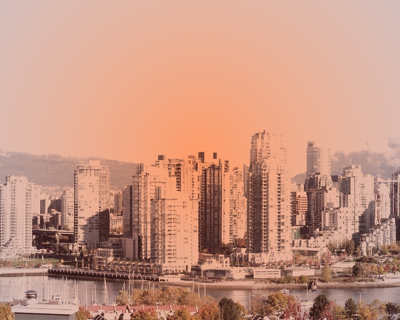 Панорама города обои