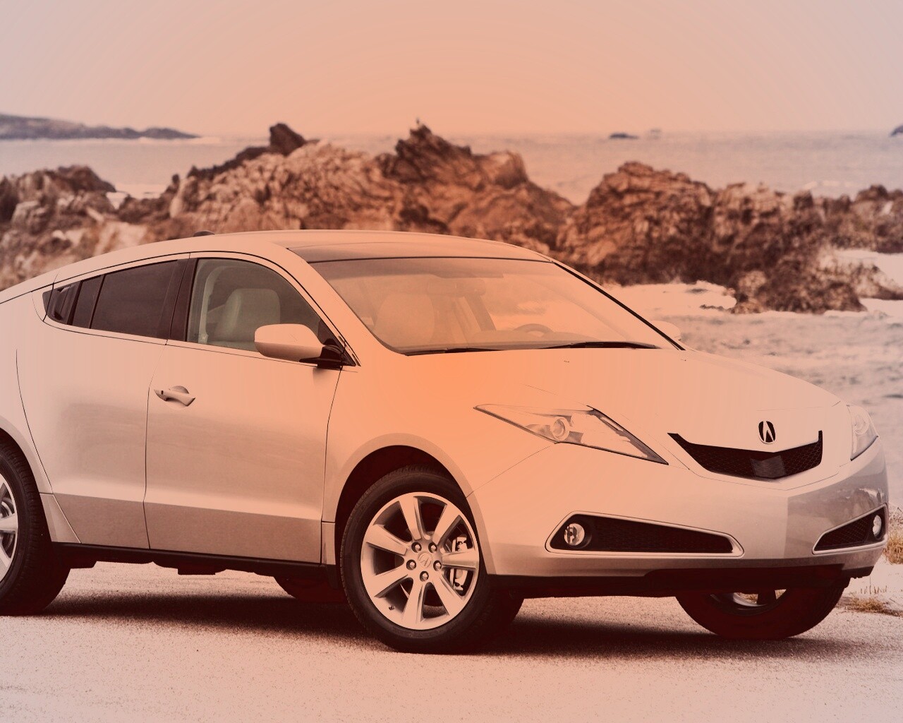 Acura на побережье обои