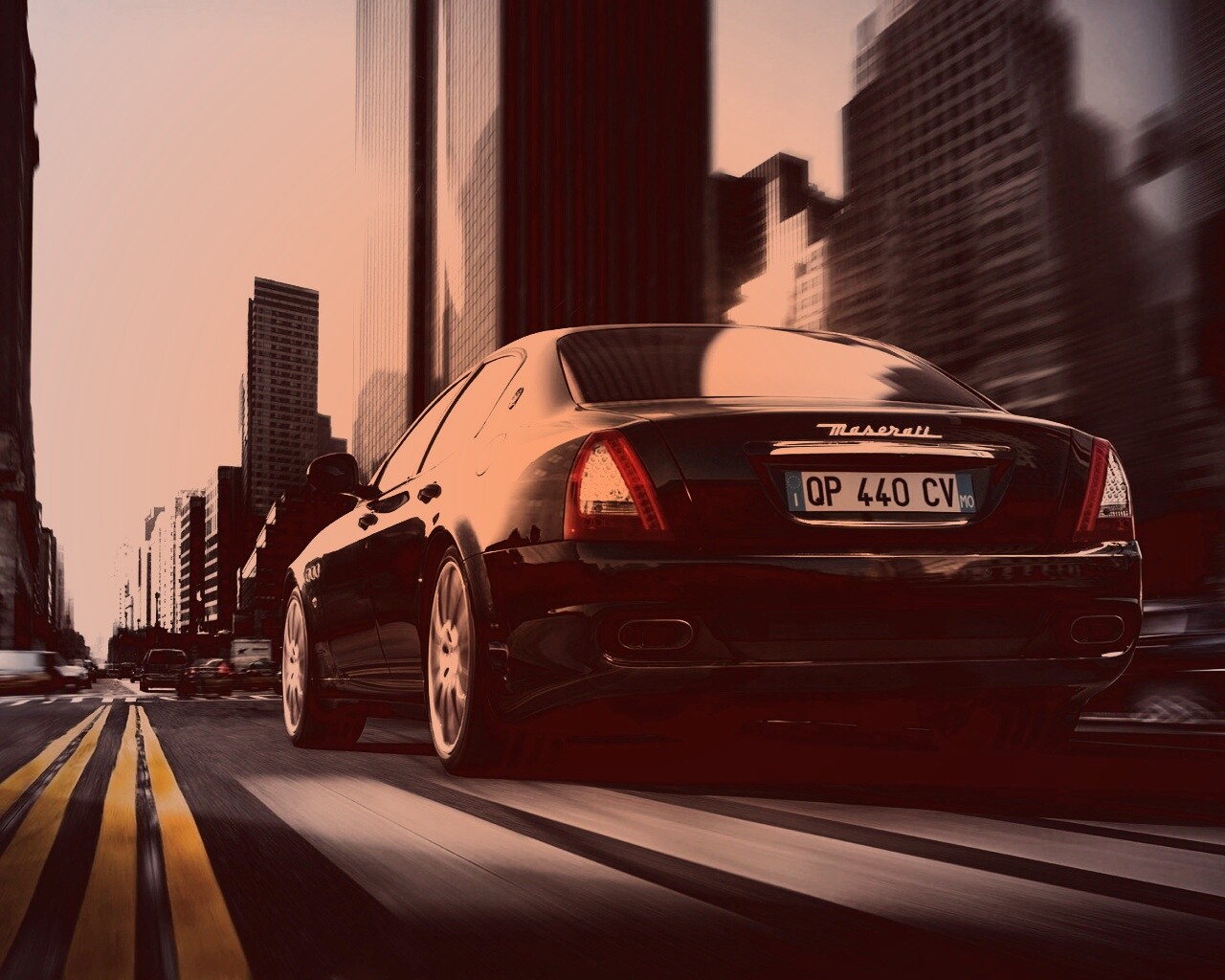 Maserati Quattroporte в городе обои