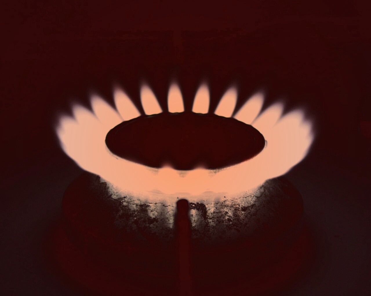 Огонь газовой конфорки обои