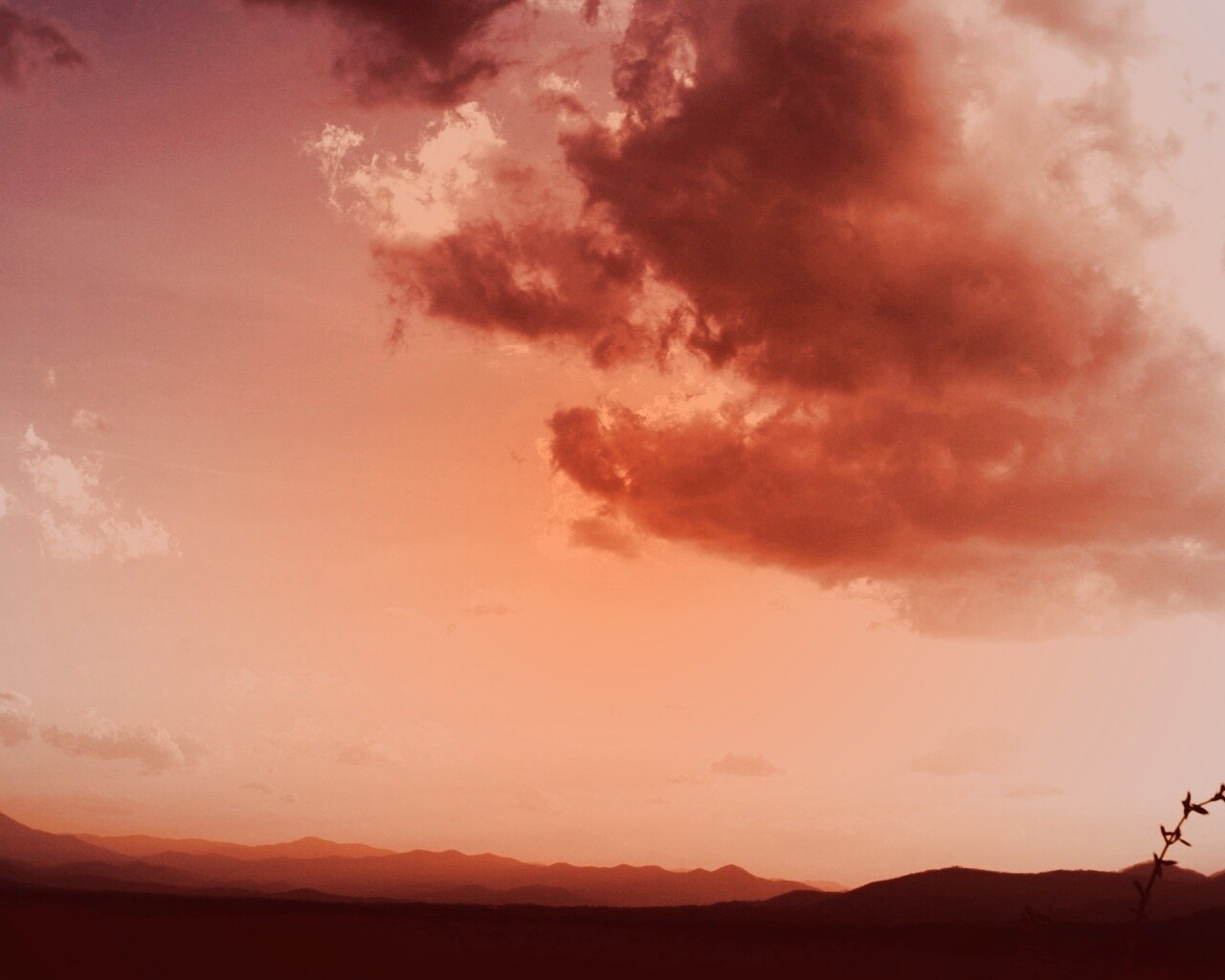 Горный закат обои