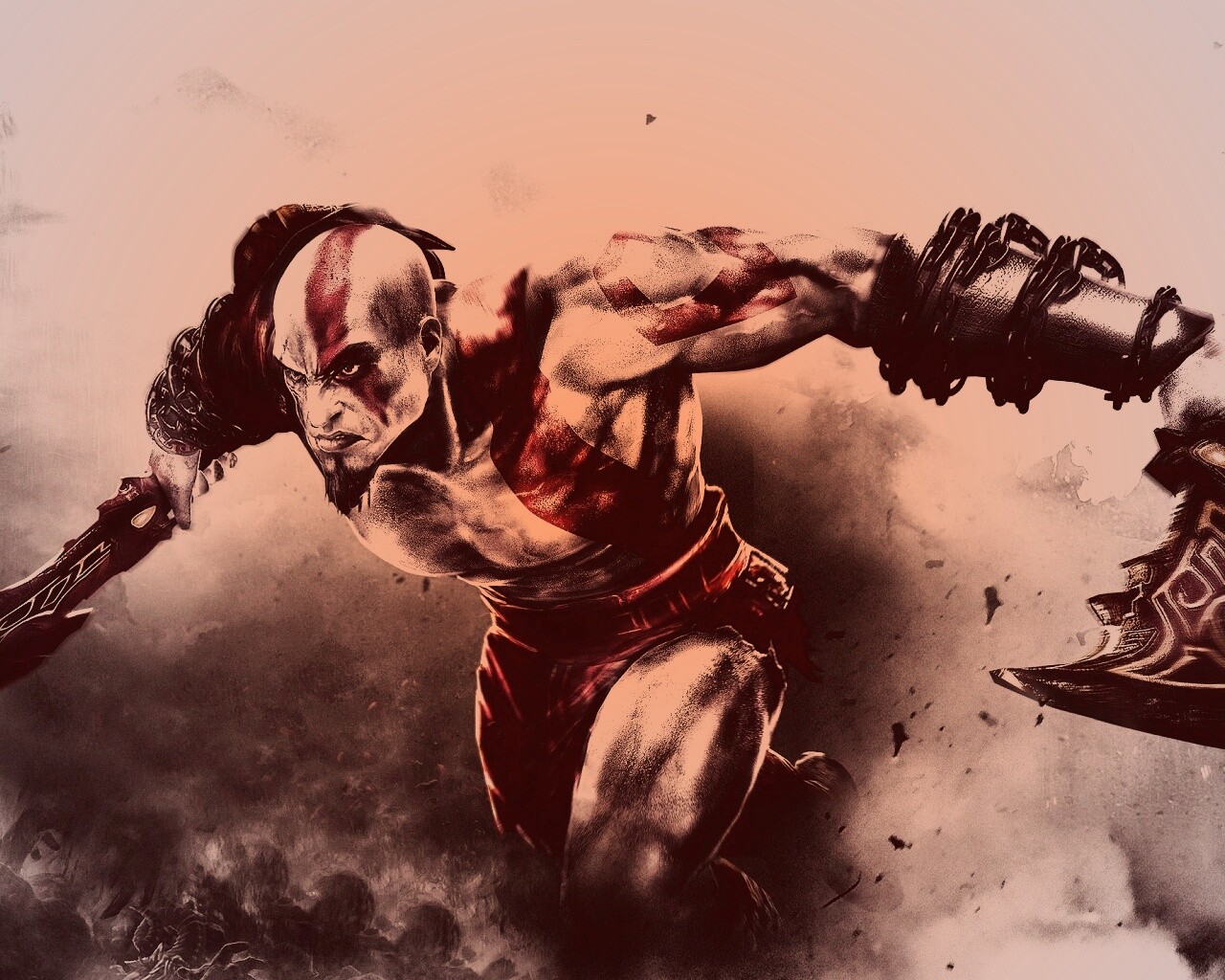 Герой игры God of War обои