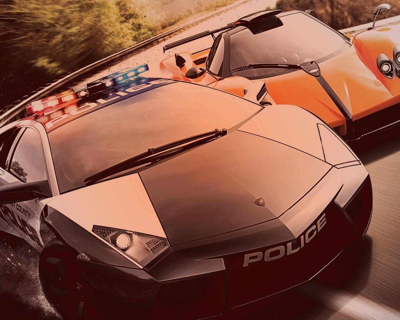 Полицейская погоня из Need For Speed обои