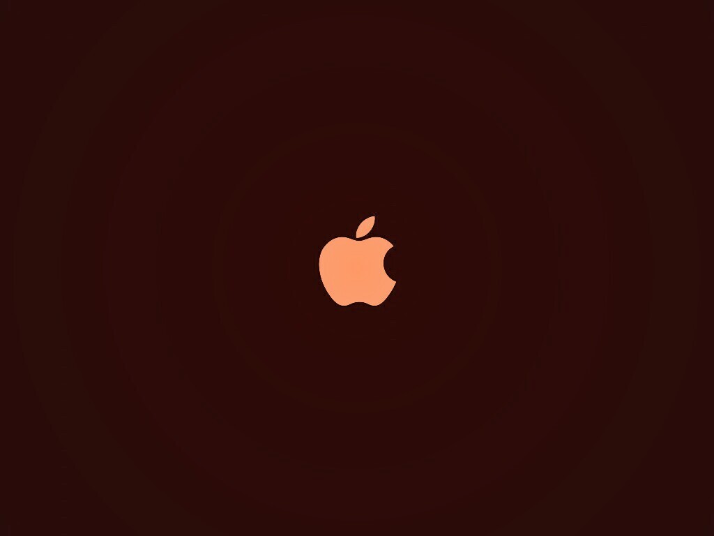 Логотип Apple на черном фоне обои