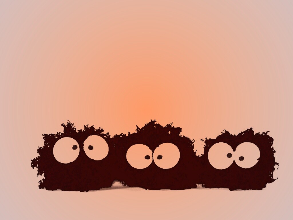 Кляксы с глазами обои