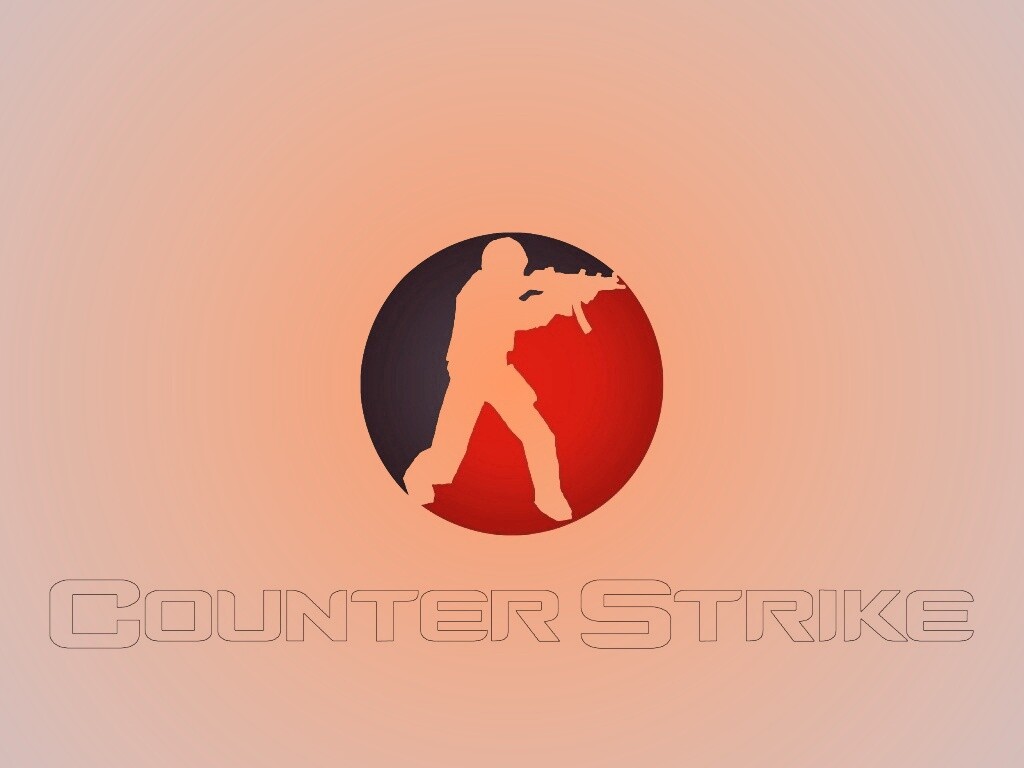 Логотип Counter Strike на белом фоне обои