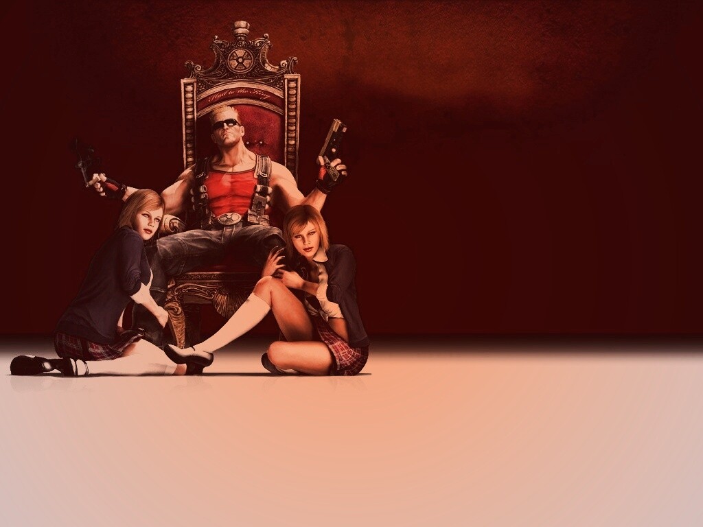 Duke Nukem на троне обои