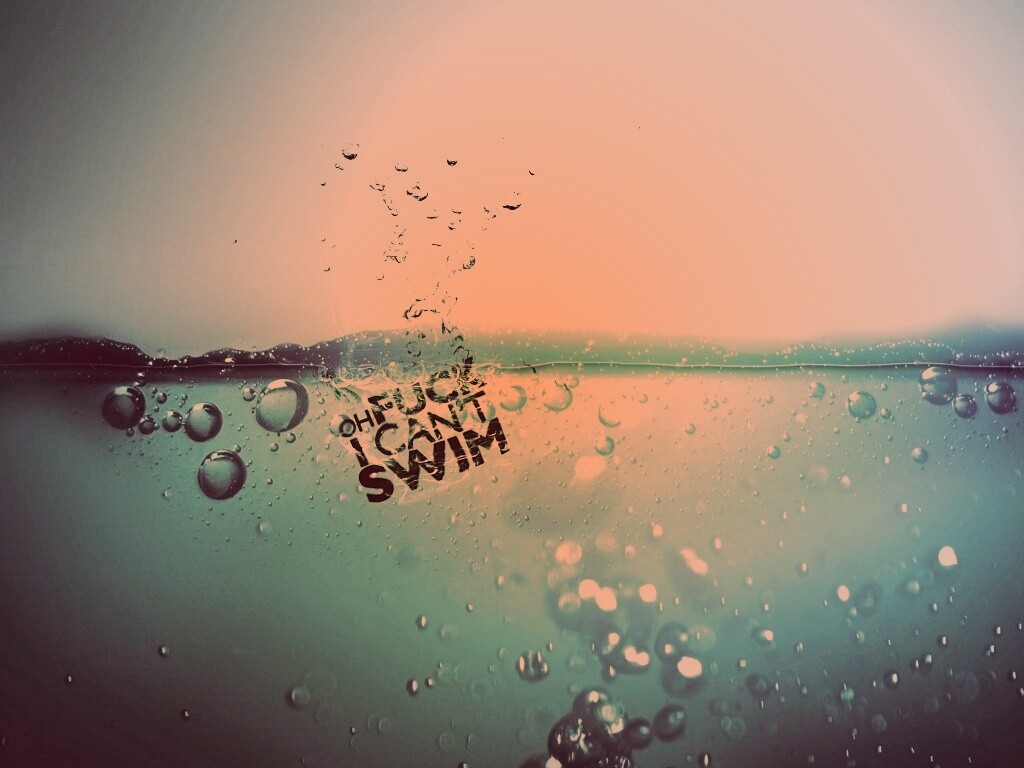Oh fuck i cant swim обои