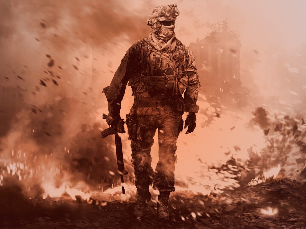 Солдат из modern warfare 2 обои