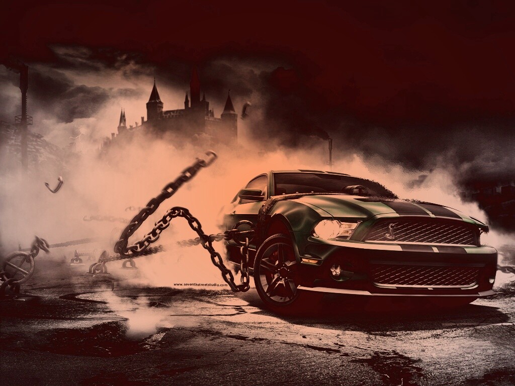 Ford Mustang рвёт цепи обои