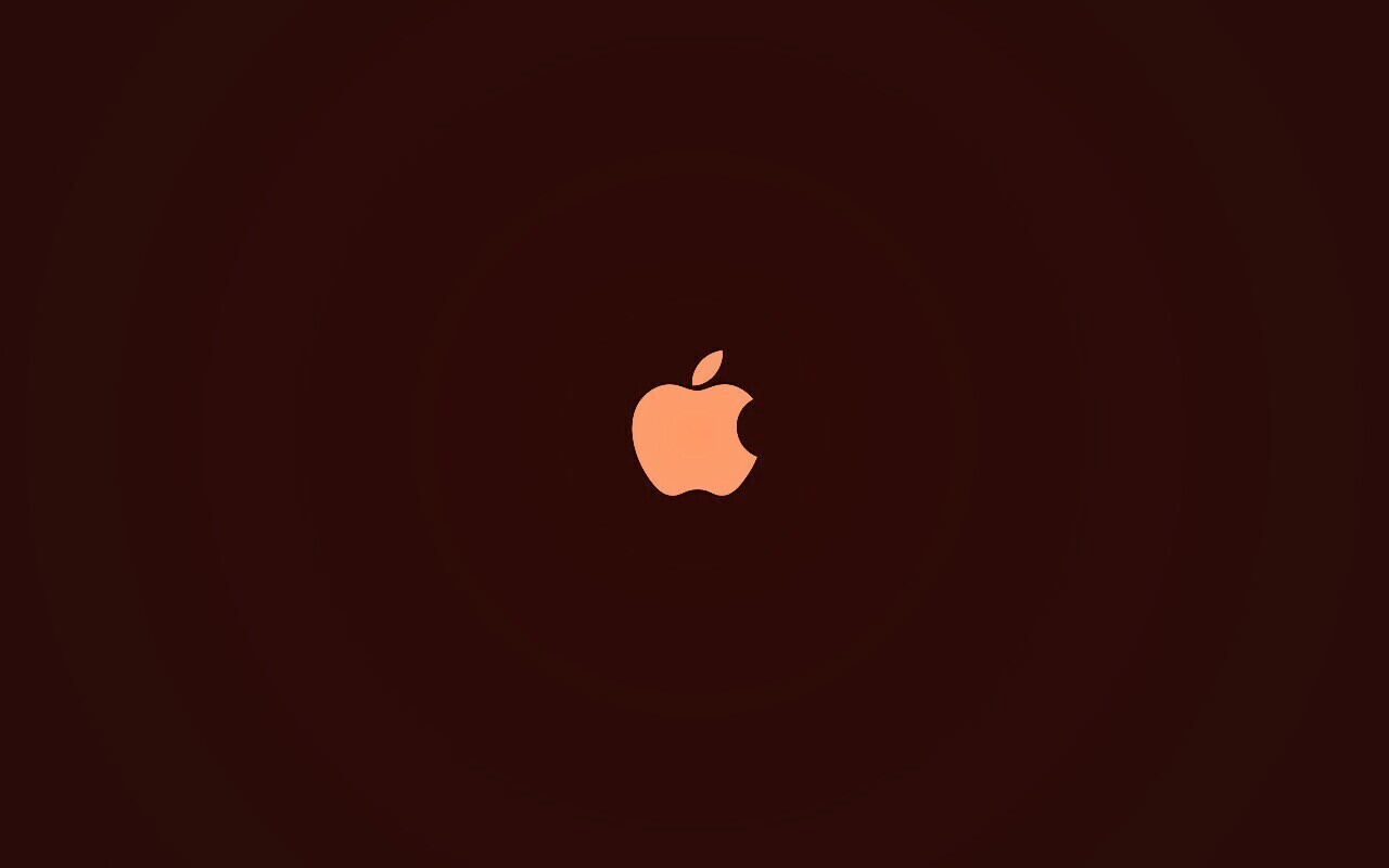 Логотип Apple на черном фоне обои