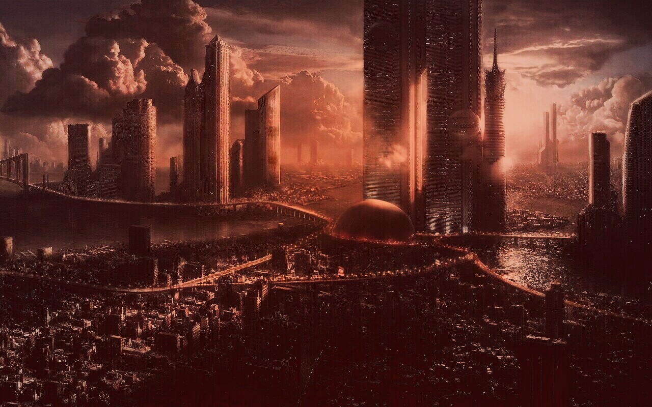 Город будущего обои