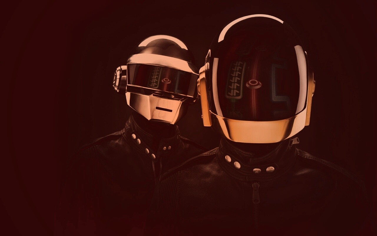 Daft Punk на темном фоне обои