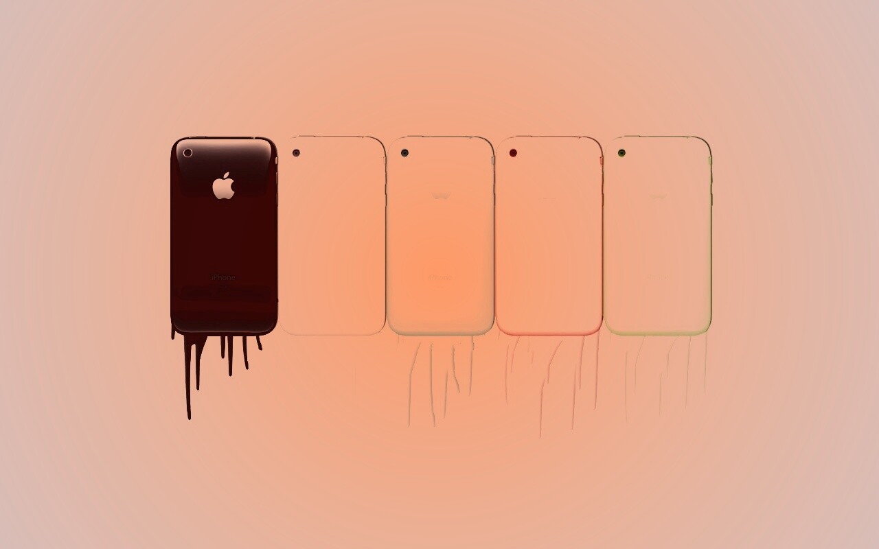 iPhone в разных цветах обои