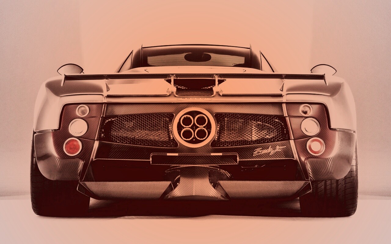Pagani Zonda сзади обои
