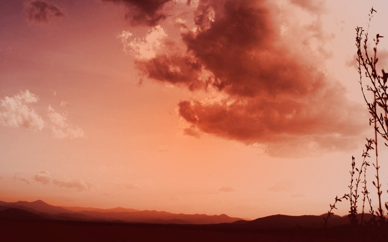 Горный закат обои