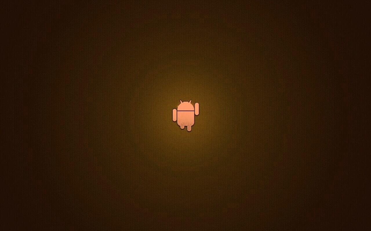 Логотип Android на зеленом фоне обои