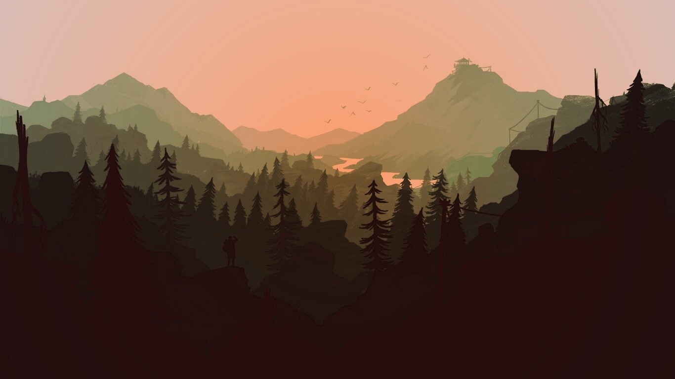 Зеленый Firewatch обои