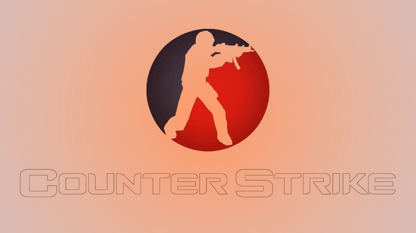Логотип Counter Strike на белом фоне обои
