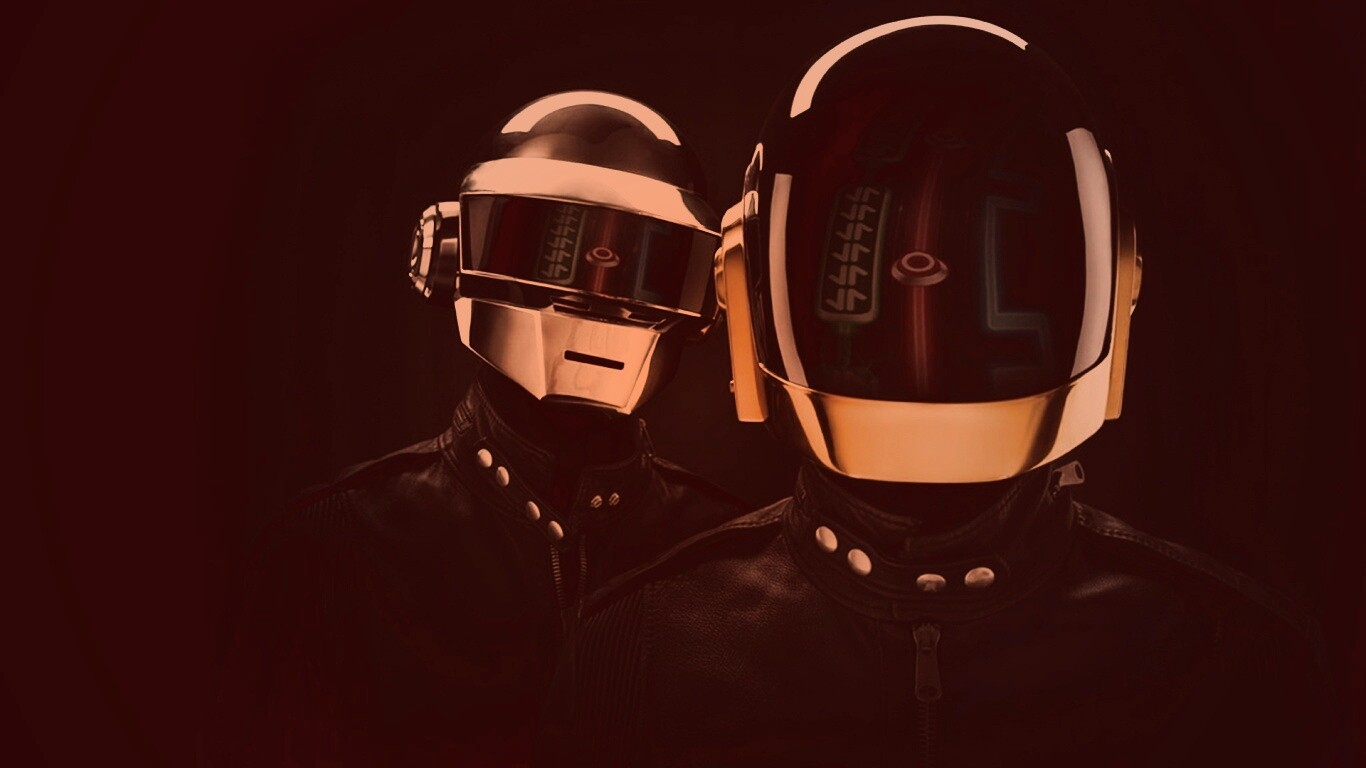 Daft Punk на темном фоне обои