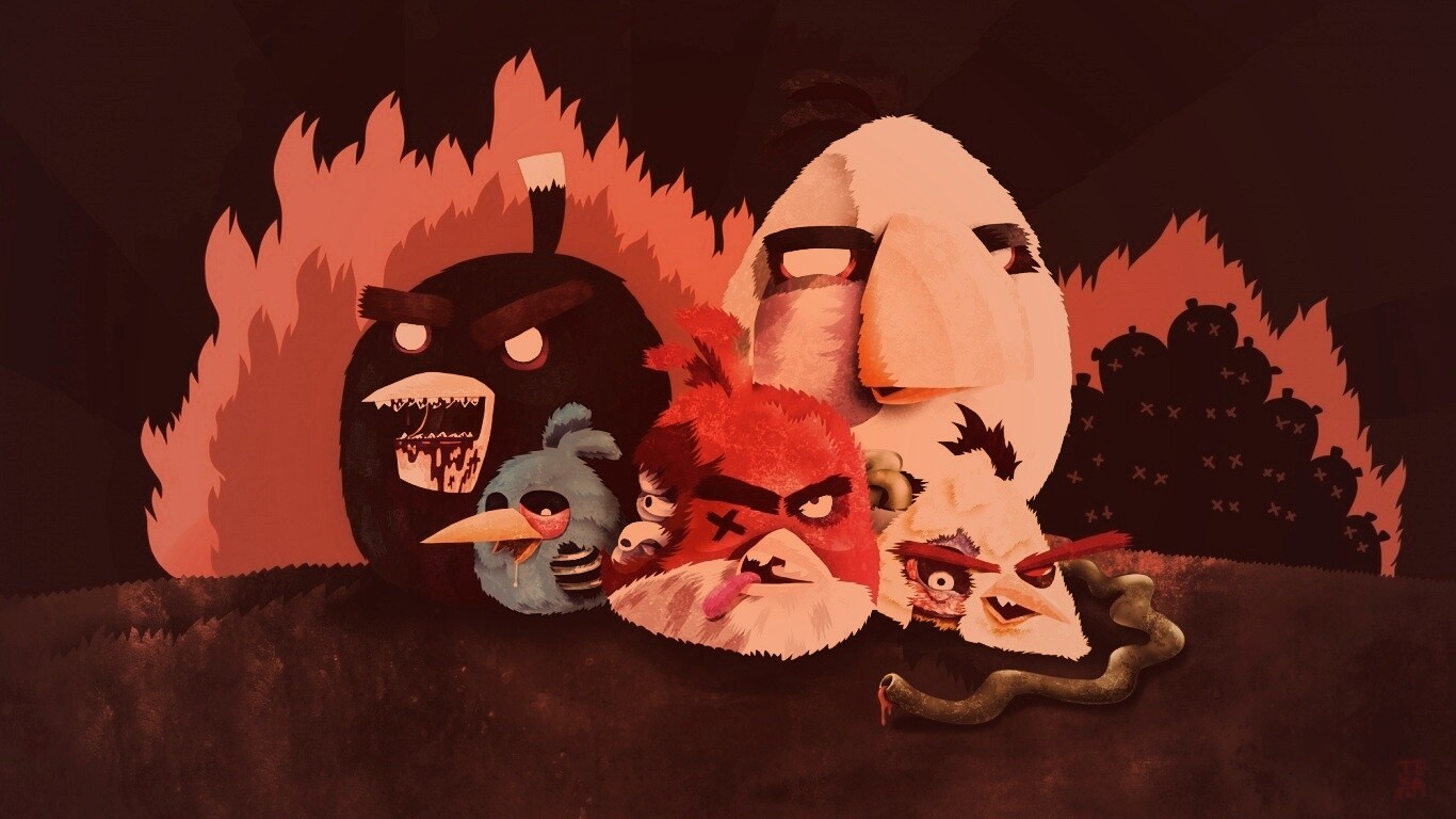 Angry Zombie Birds обои