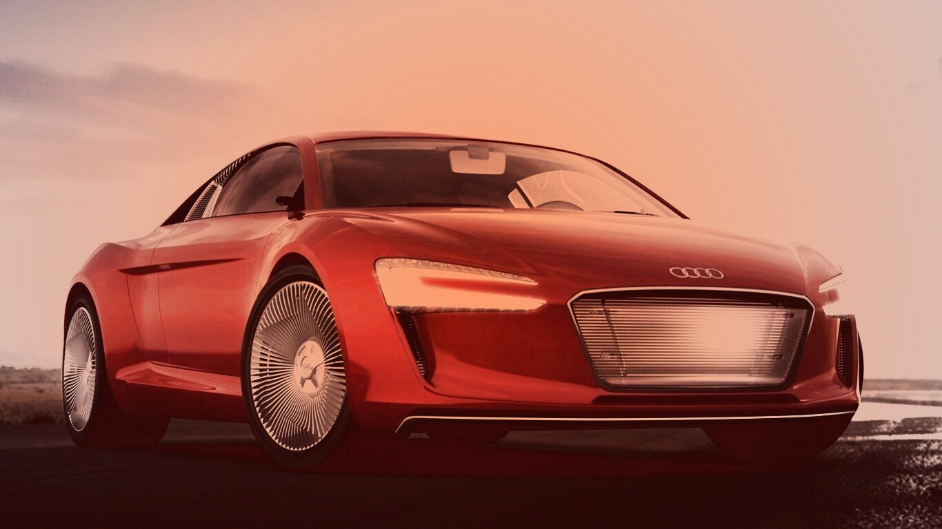 Красный автомобиль Audi обои