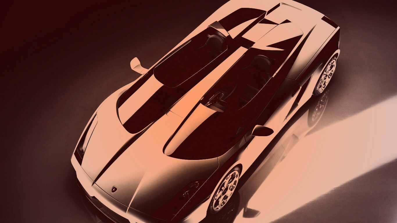 Светло-серый Lamborghini обои
