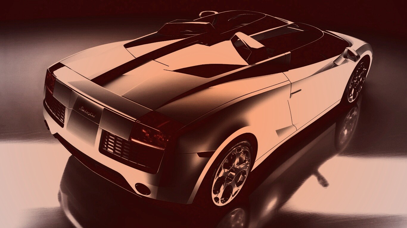 Светло-Серый Lamborghini (Сзади) обои
