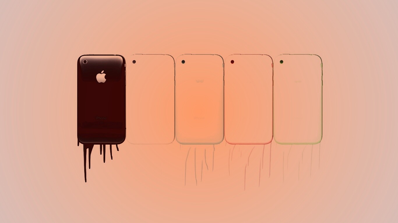 iPhone в разных цветах обои
