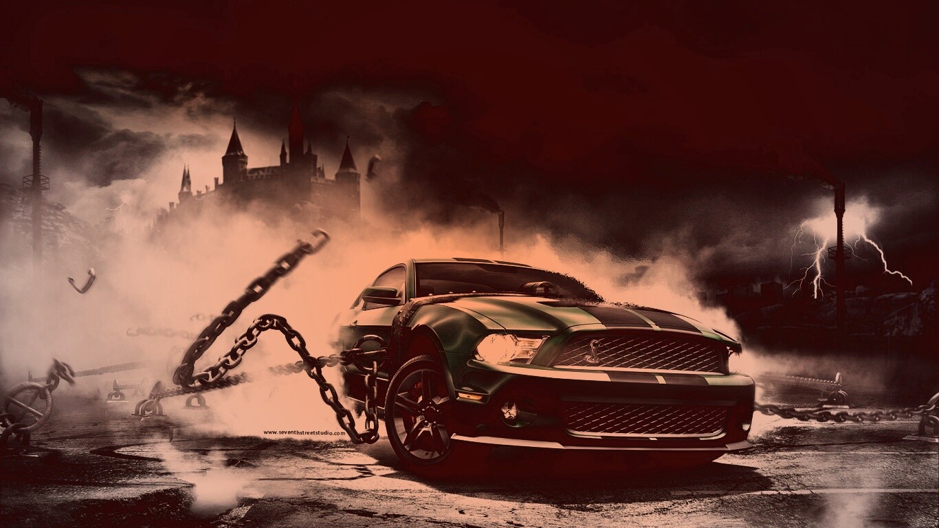 Ford Mustang рвёт цепи обои