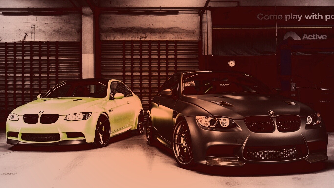 Черный и зеленый BMW M3 обои