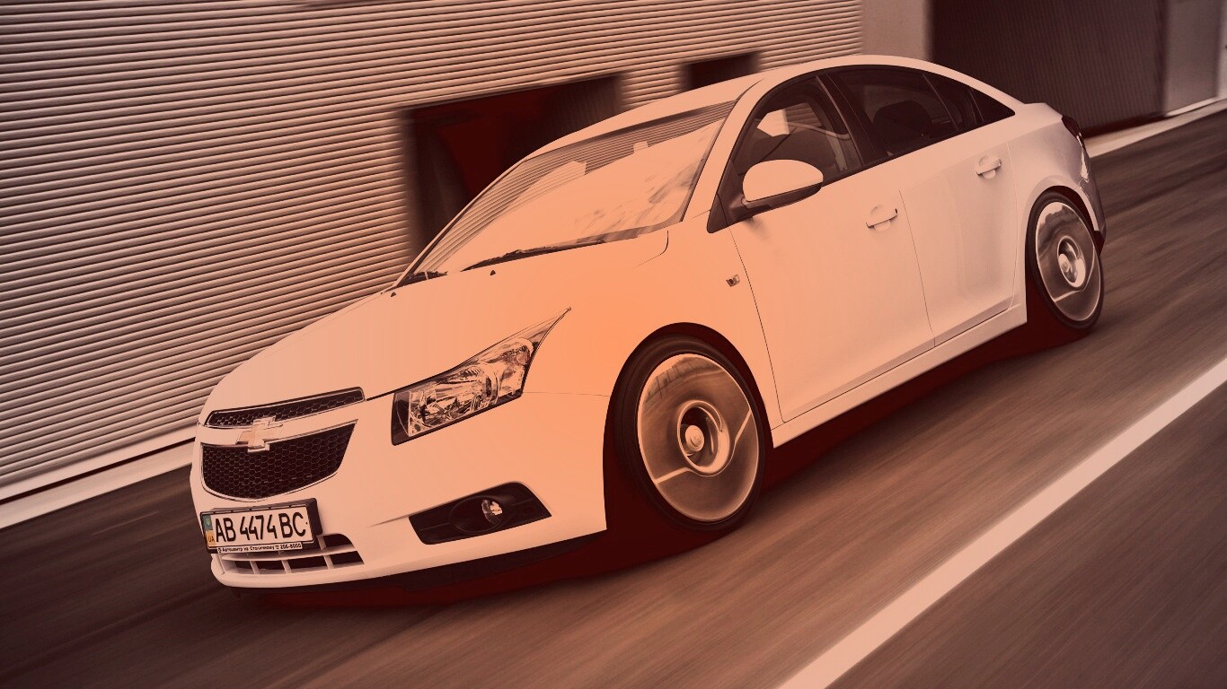 Chevrolet Круз белый седан обои