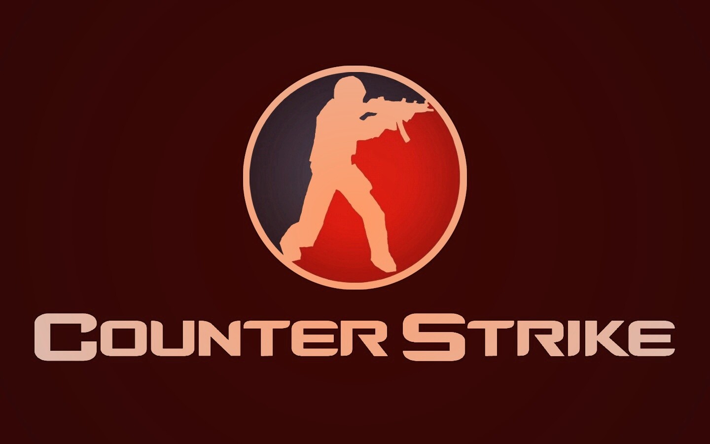 Логотип Counter Strike на черном фоне обои