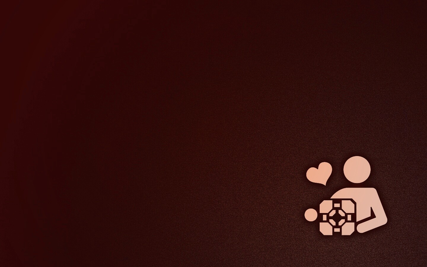 Ты и твой companion cube обои
