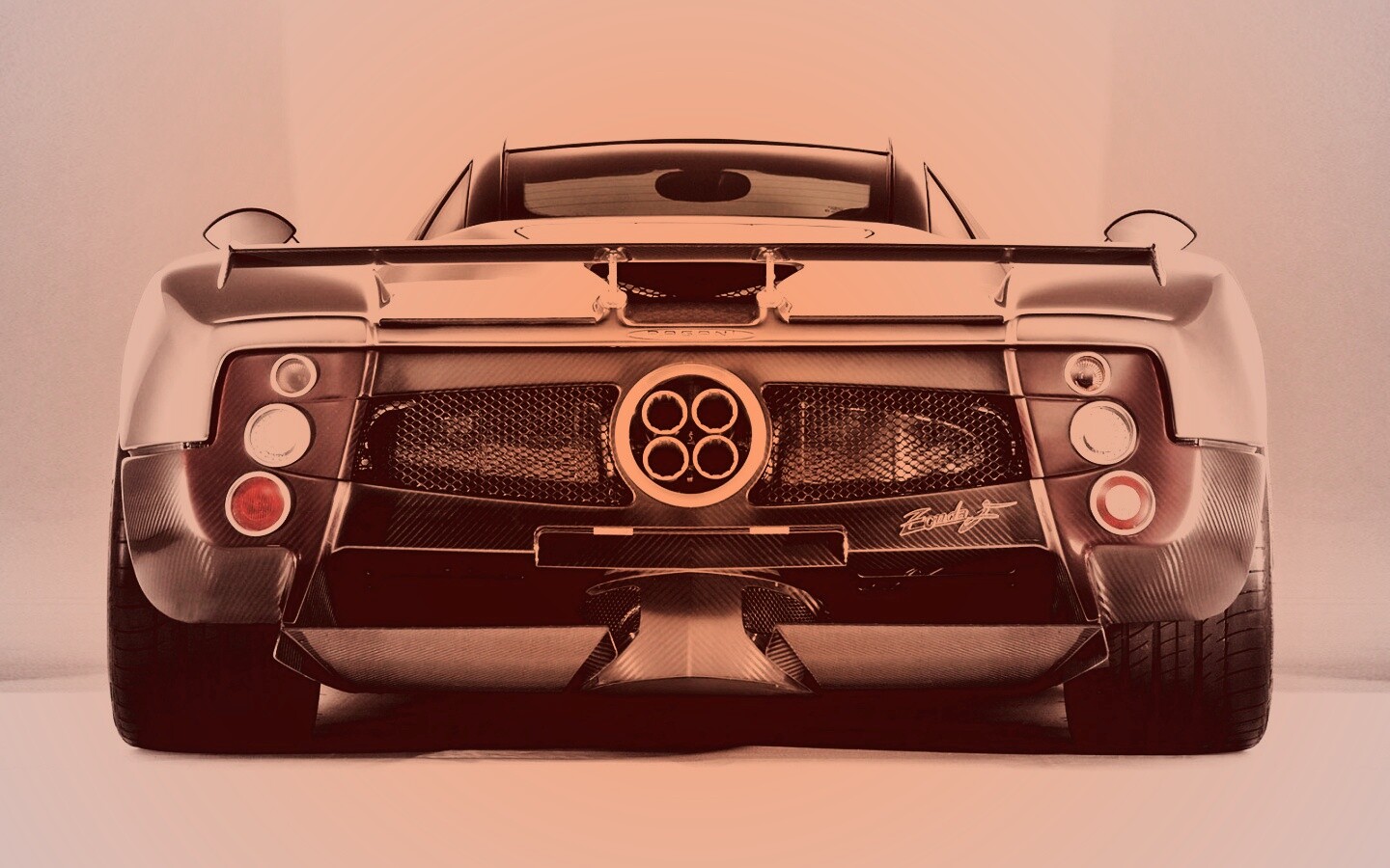 Pagani Zonda сзади обои