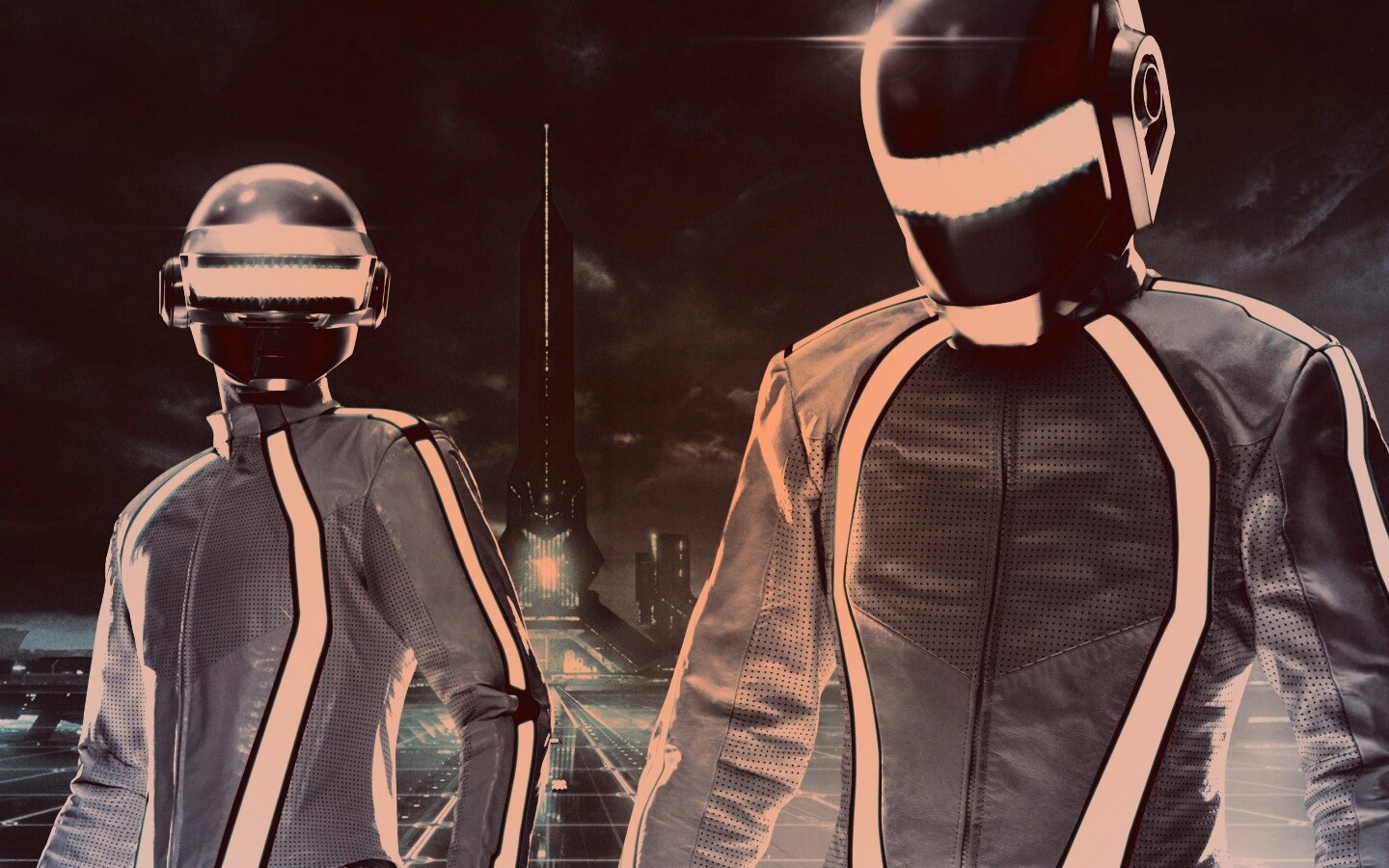 Daft Punk на съемках фильма TRON обои