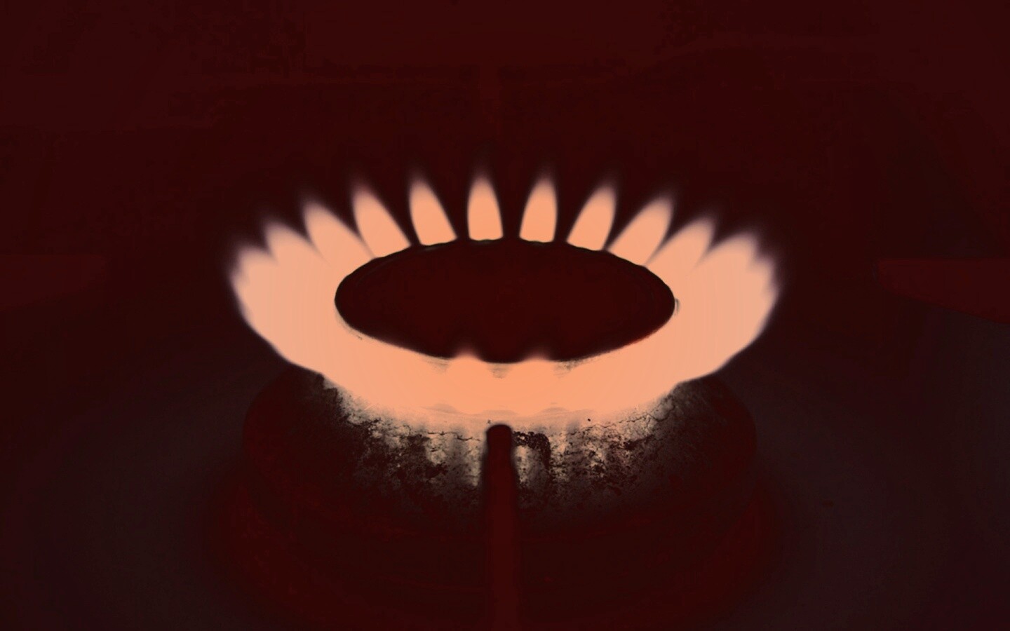 Огонь газовой конфорки обои