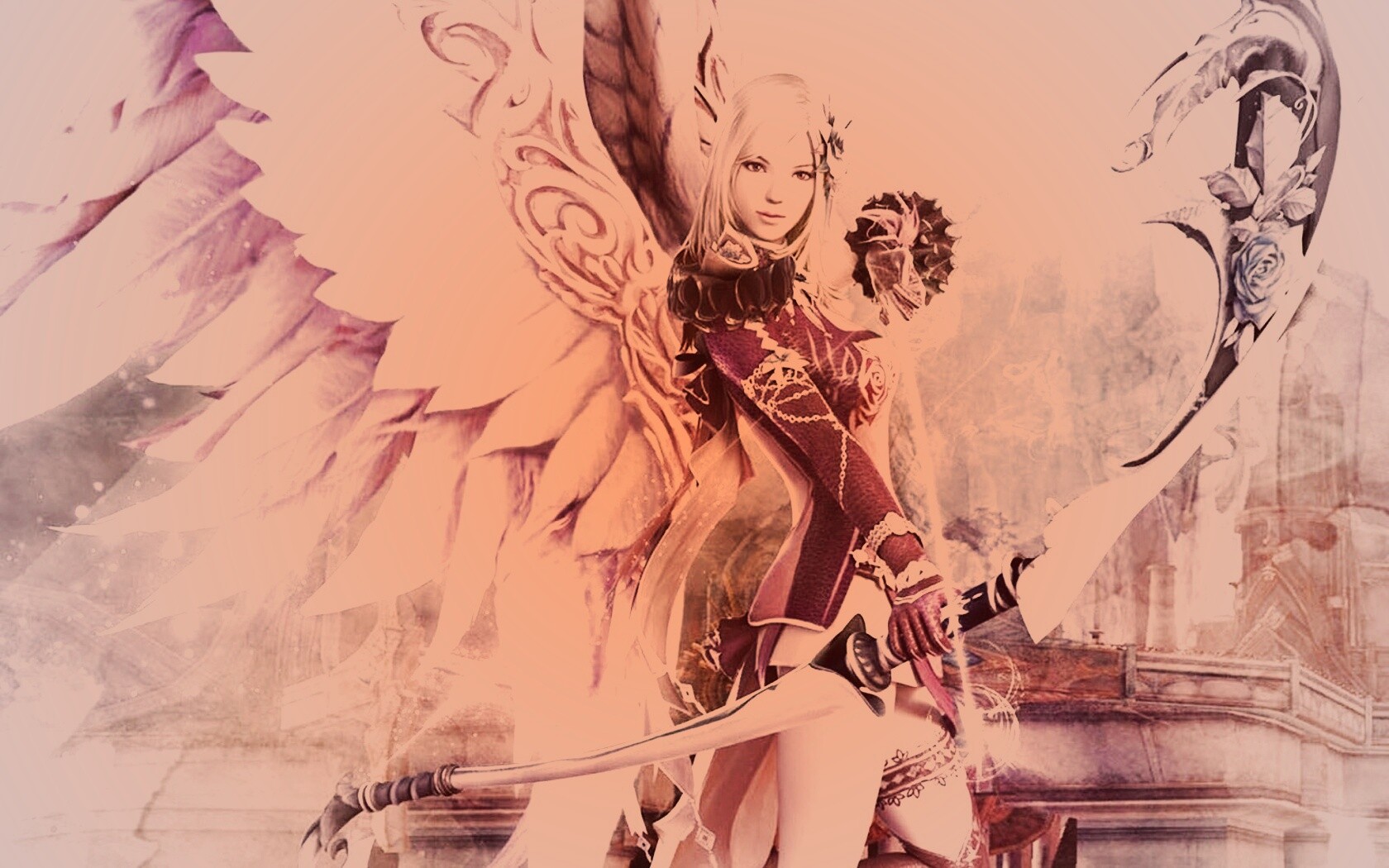 Эльфийка лучница из Aion обои