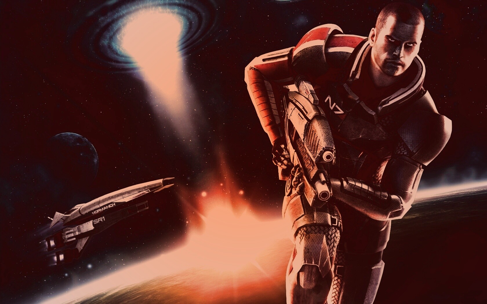 Шепард из вселенной Mass Effect обои