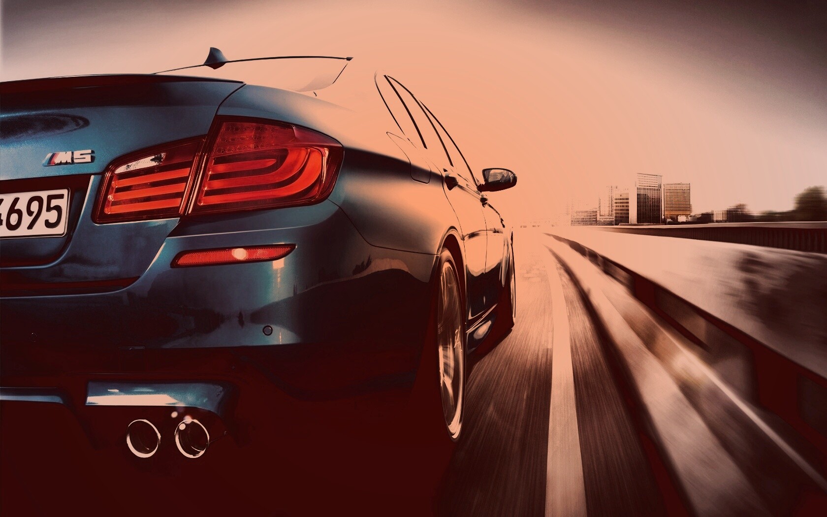 BMW F10 на повроте обои