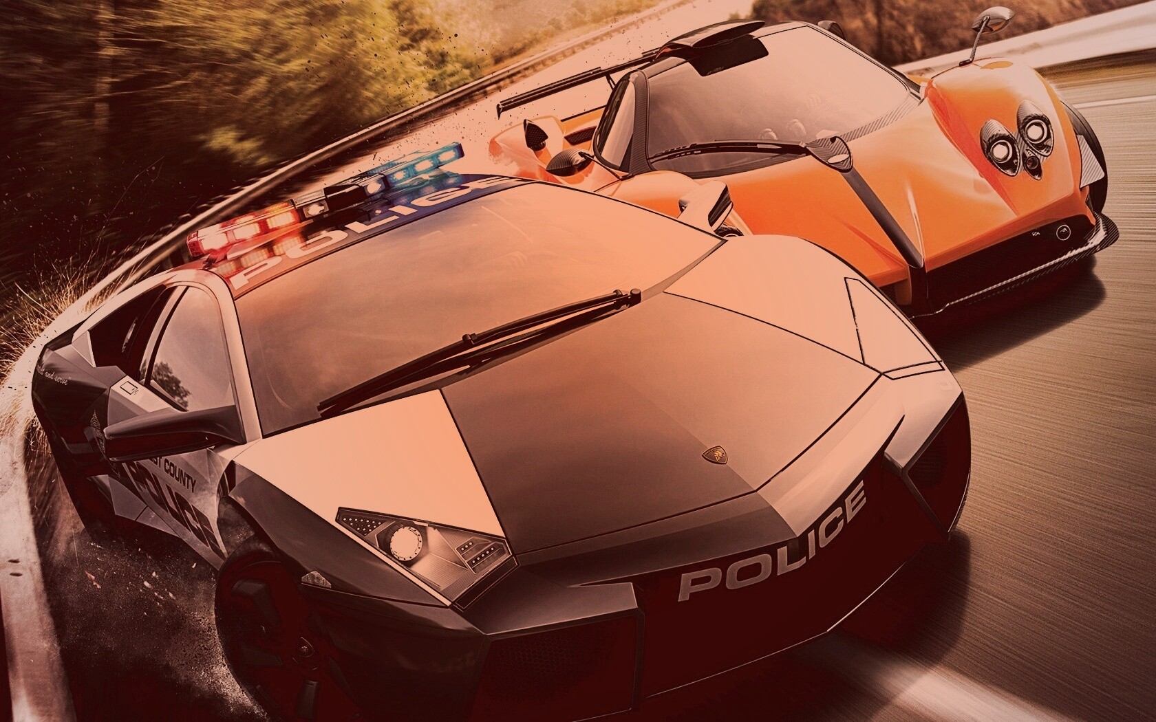 Полицейская погоня из Need For Speed обои