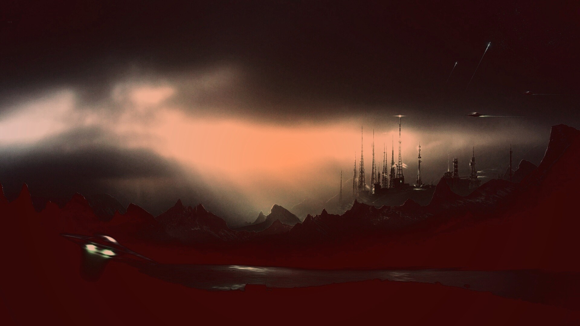 Долина в стиле SciFi обои