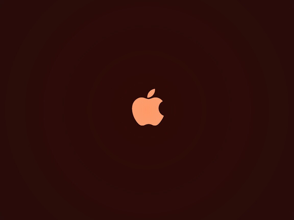 Логотип Apple на черном фоне обои