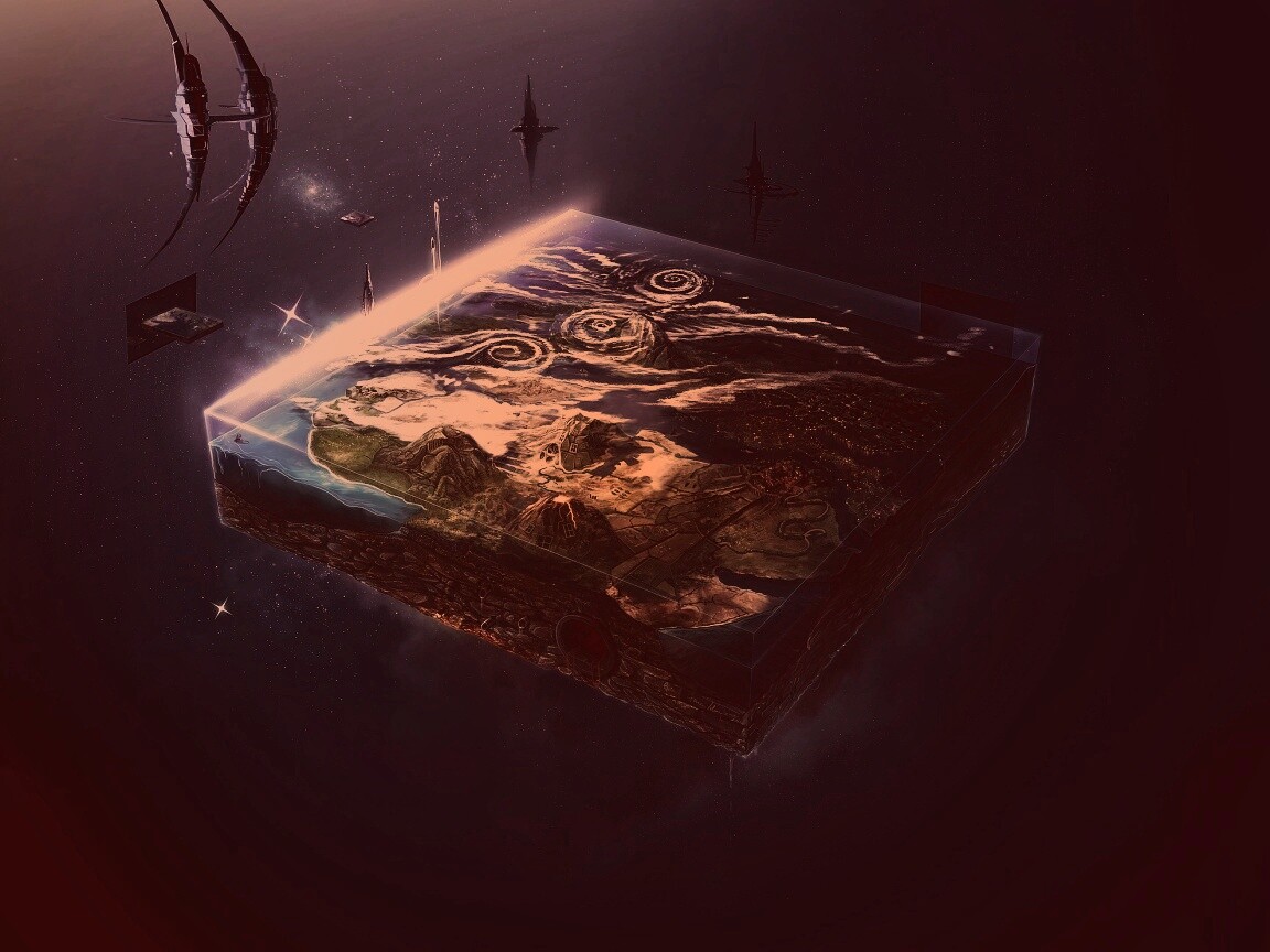 Плоский мир из Homeworld обои