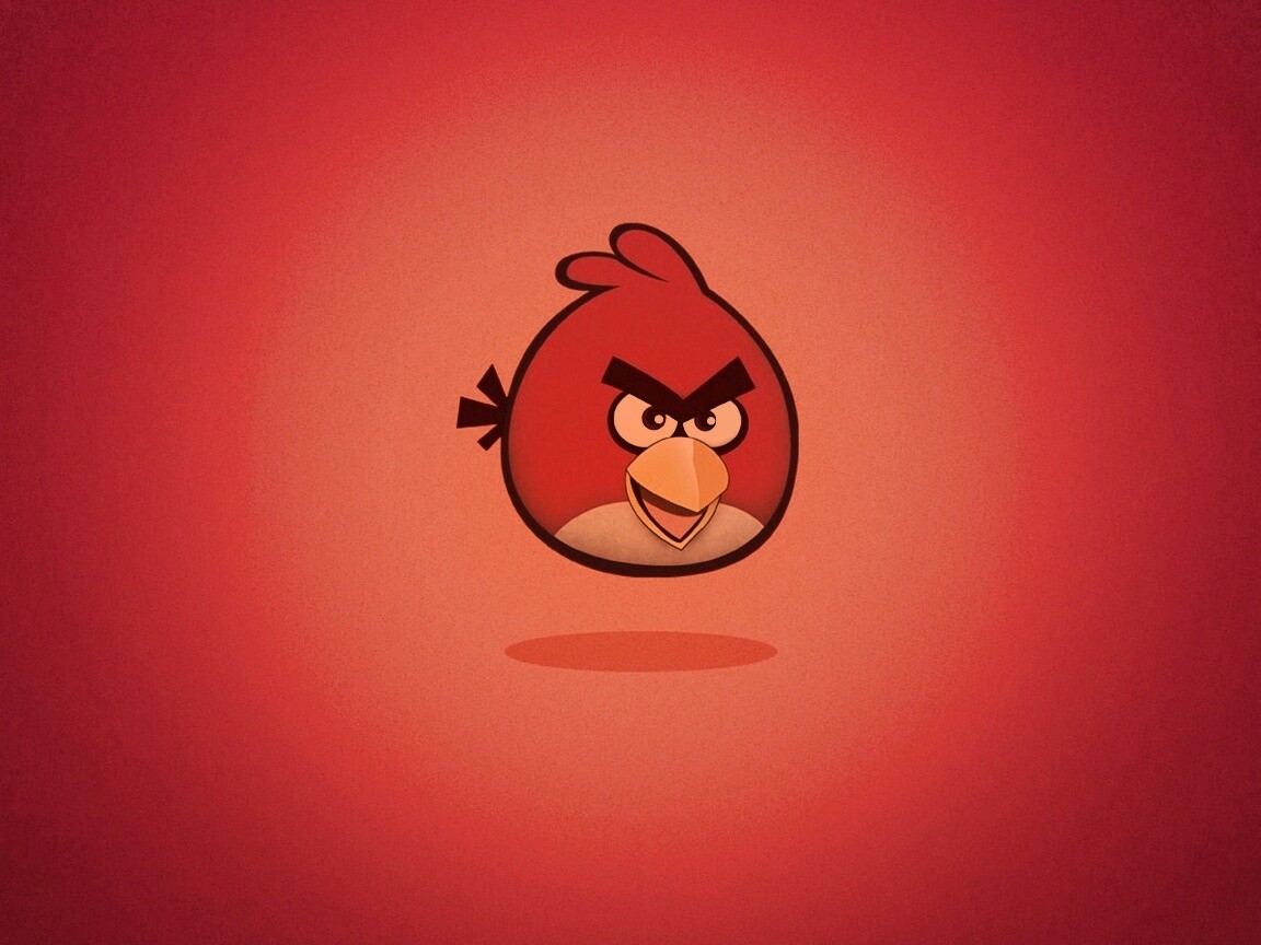 Красная птица из Angry Birds обои