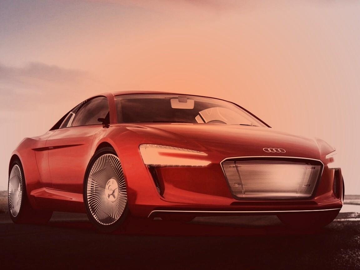 Красный автомобиль Audi обои