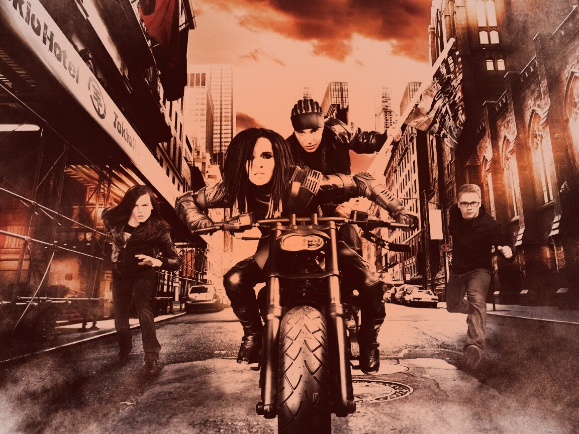 Tokio Hotel на мотоцикле обои