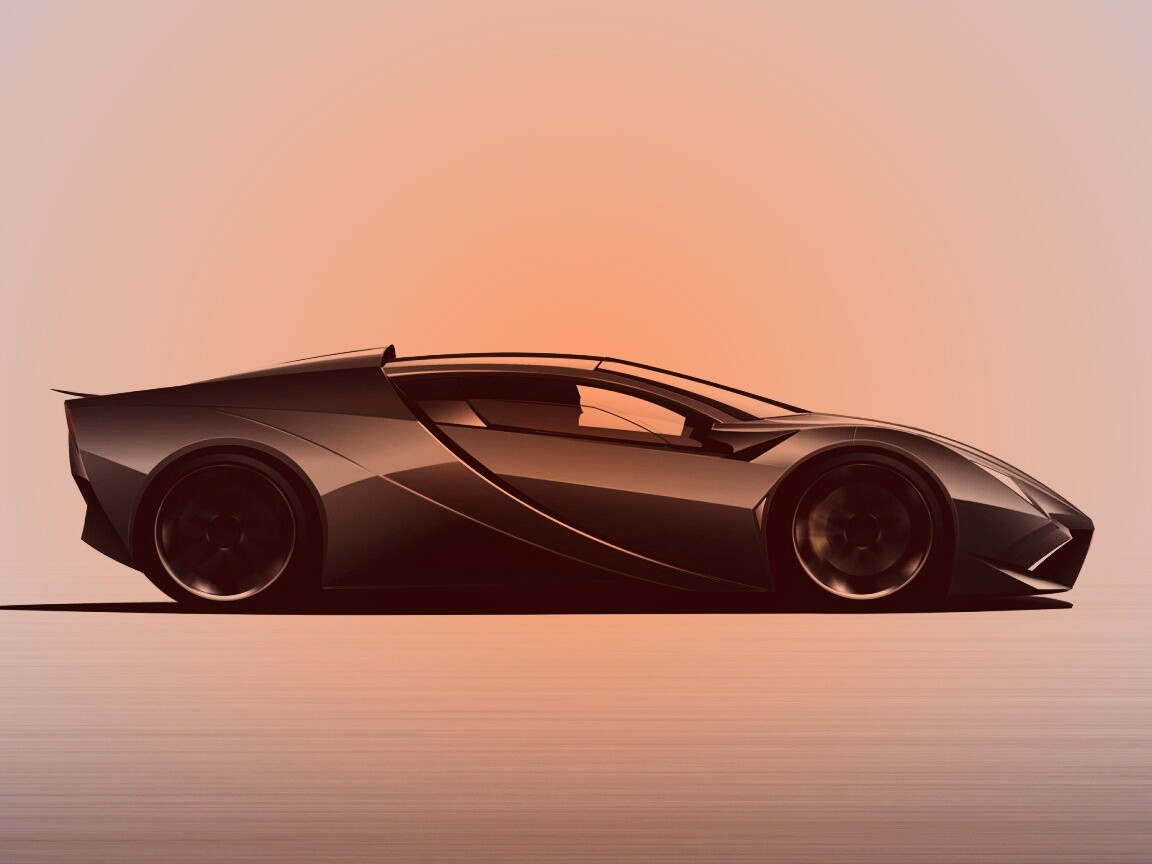 Скетч lamborghini  обои