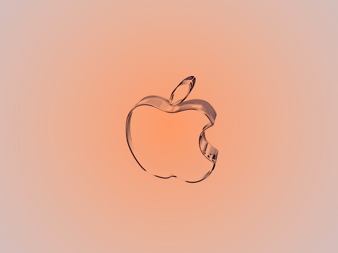 Стеклянный логотип Apple обои