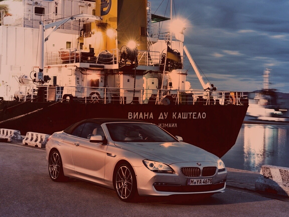 BMW 6 в порту обои